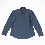 Hustle Sport Shirt - Long Sleeve - Navy Polka Dot