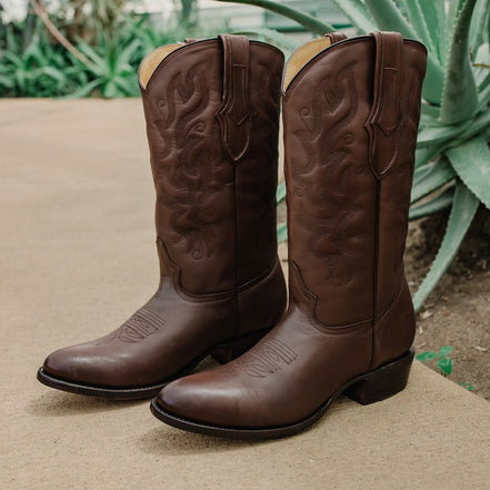 Cowboy Dress Boots | Mens Classic Round-Toe Boots