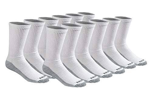 Dickies Men's Dry-tech Moisture Control Crew Socks Multipack, Black (6 Pairs)