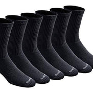 Dickies Men's Dry-tech Moisture Control Crew Socks Multipack, Black (6 Pairs)