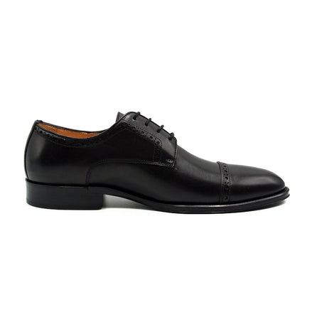 Giovanni Italian Calfskin Lace Up, Black