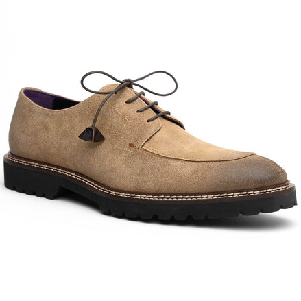 Sueded Goatskin Lace Up with Wax Finish, Oak