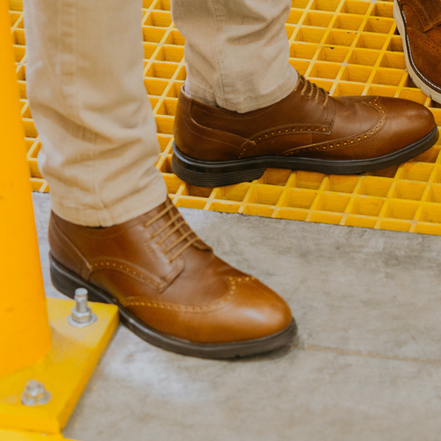 STEEL TOE OXFORD SHOE CAPTAIN AMBER