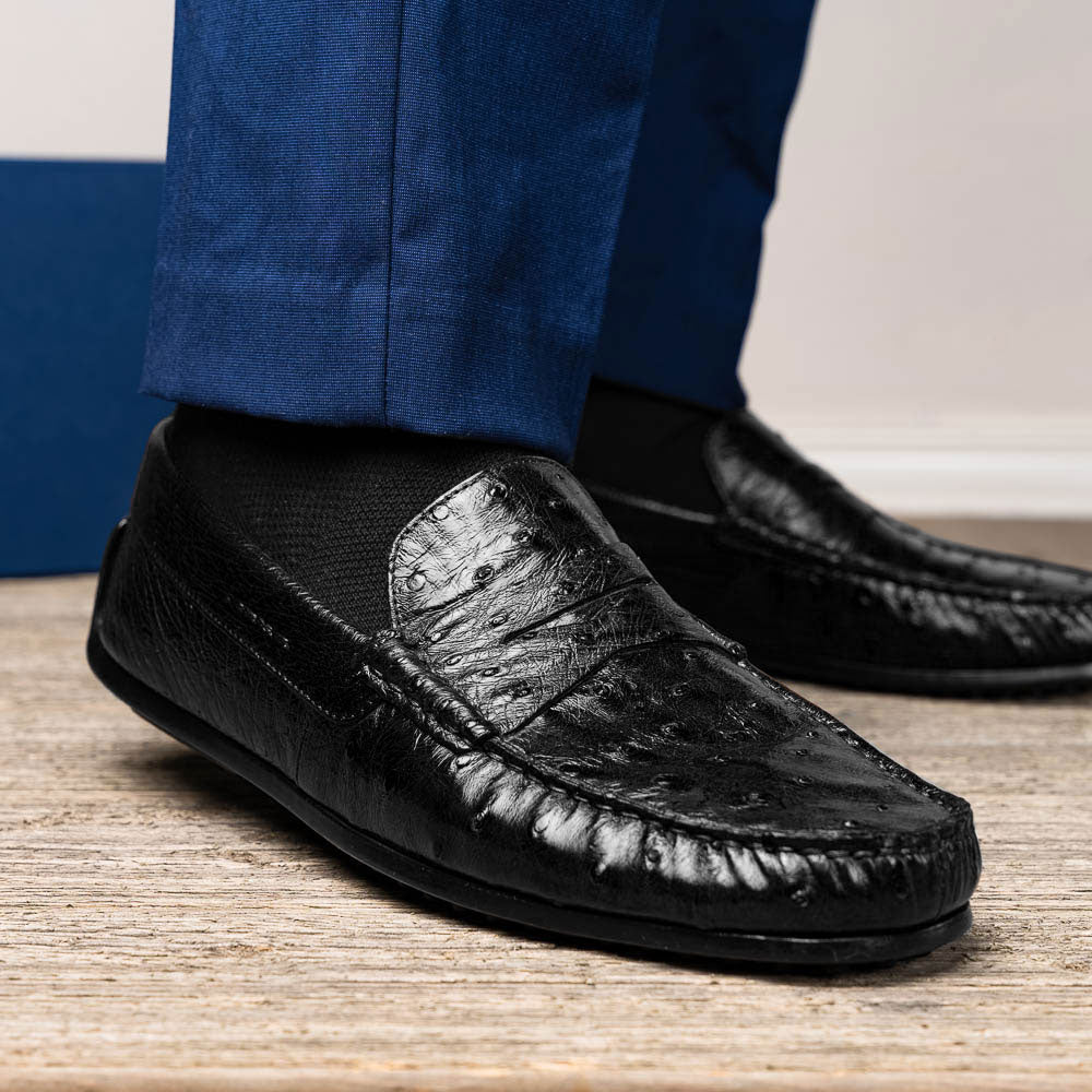 Monza Ostrich Quill Driver, Black