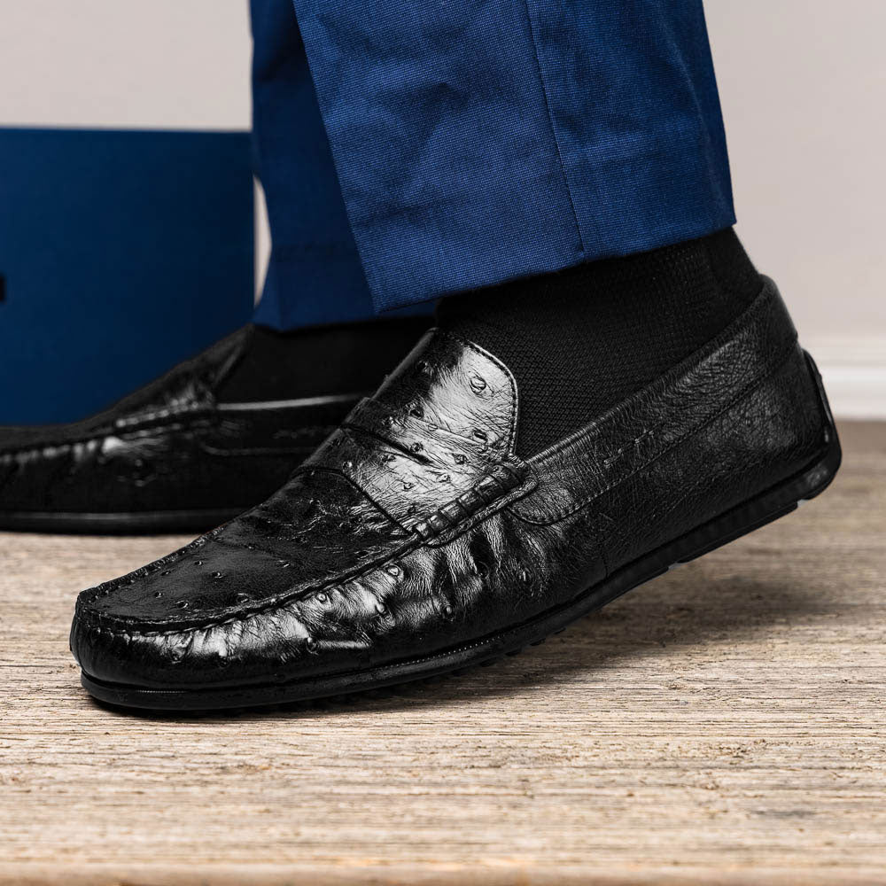 Monza Ostrich Quill Driver, Black