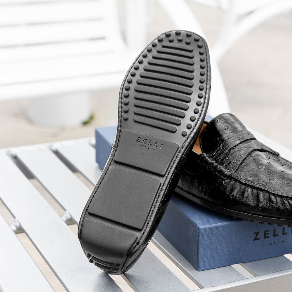 Monza Ostrich Quill Driver, Black