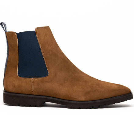Gianna Suede Chelsea Boot, Cognac
