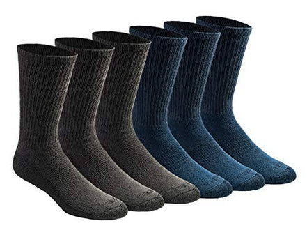 Dickies Men's Dry-tech Moisture Control Crew Socks Multipack, Black (6 Pairs)