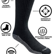 Dickies Men's Dry-tech Moisture Control Crew Socks Multipack, Black (6 Pairs)