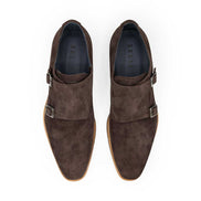 Legerra Sueded Goatskin Monkstrap, Brown