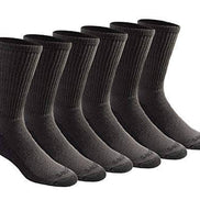 Dickies Men's Dry-tech Moisture Control Crew Socks Multipack, Black (6 Pairs)