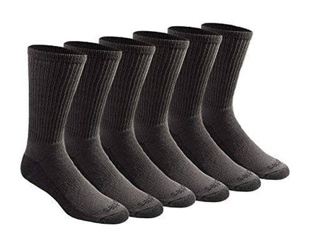 Dickies Men's Dry-tech Moisture Control Crew Socks Multipack, Black (6 Pairs)