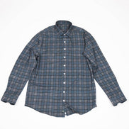 Hustle Sport Shirt - Long Sleeve - Navy Grey Flannel
