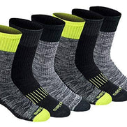 Dickies Men's Dry-tech Moisture Control Crew Socks Multipack, Black (6 Pairs)
