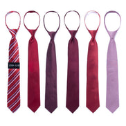 Microfiber Classic Red Zipper Pre-Tied Neckties