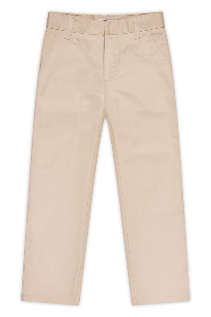 Boy's Husky Flat Front Pants