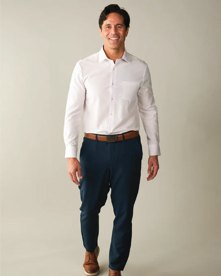 &Collar Dress Shirt - White