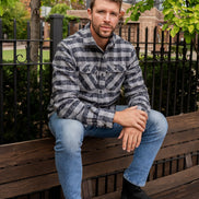 Grand Flannel, Charcoal Gingham