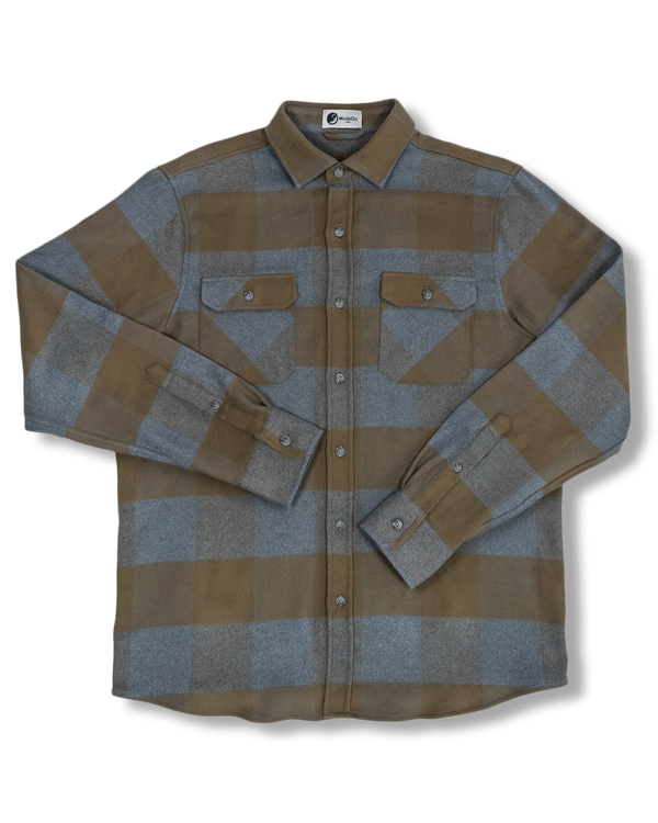 Field Grand Flannel, Caper Green