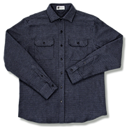 Grand Flannel, Dark Blue Mini Check