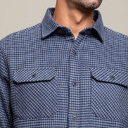 Grand Flannel, Dark Blue Mini Check
