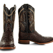 Brown Caiman Belly Print Men's Cowboy Boots