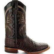 Brown Caiman Belly Print Men's Cowboy Boots