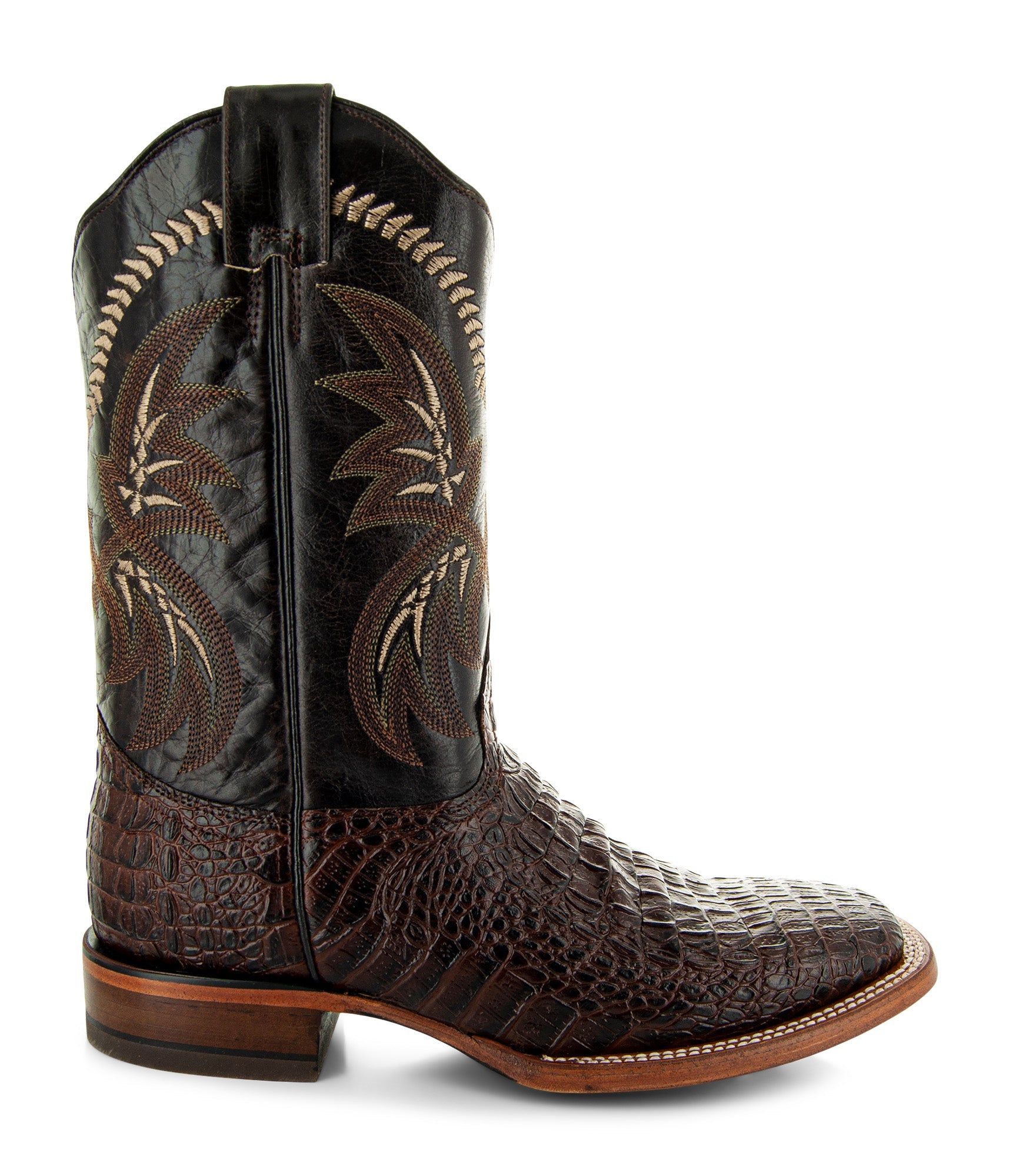 Brown Caiman Belly Print Men's Cowboy Boots