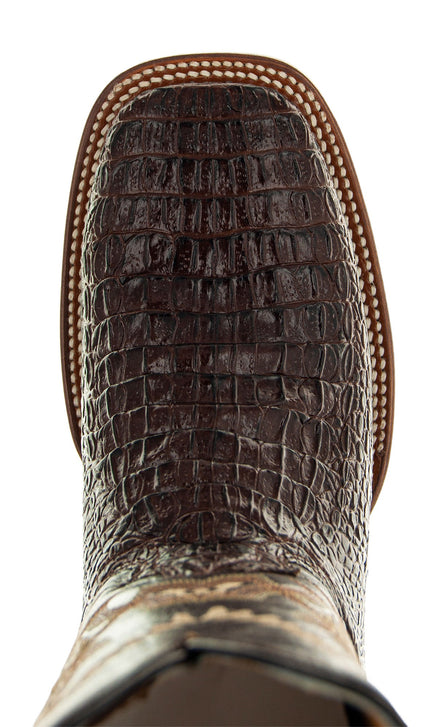 Brown Caiman Belly Print Men's Cowboy Boots