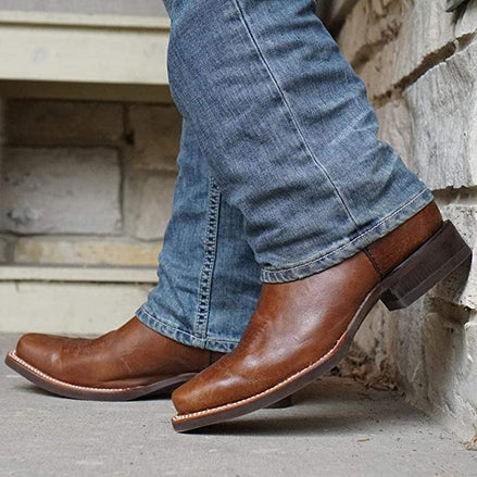 Miel Square Toe Leather Cowboy Boots