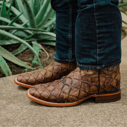 Soto Boots Men's Pirarucu Print Cowboy Boots