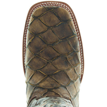 Soto Boots Men's Pirarucu Print Cowboy Boots