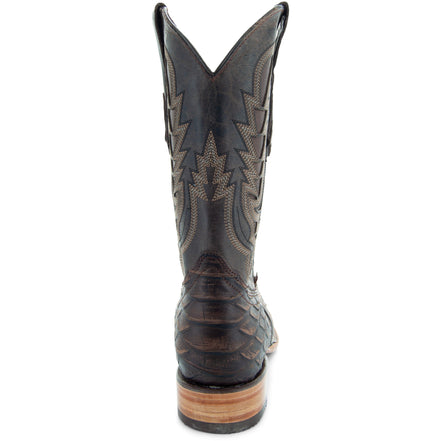 Soto Boots Mens Brown Python Print Boots
