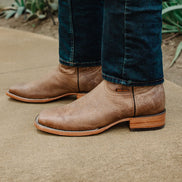 Soto Boots Mens Tan Broad Square Toe Cowboy Boot