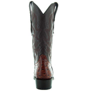 Men's Cognac Ostrich Print Cowboy Boots