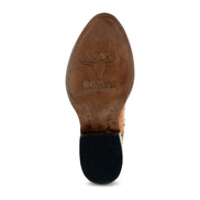 Men's Mantequilla Ostrich Print Cowboy Boots