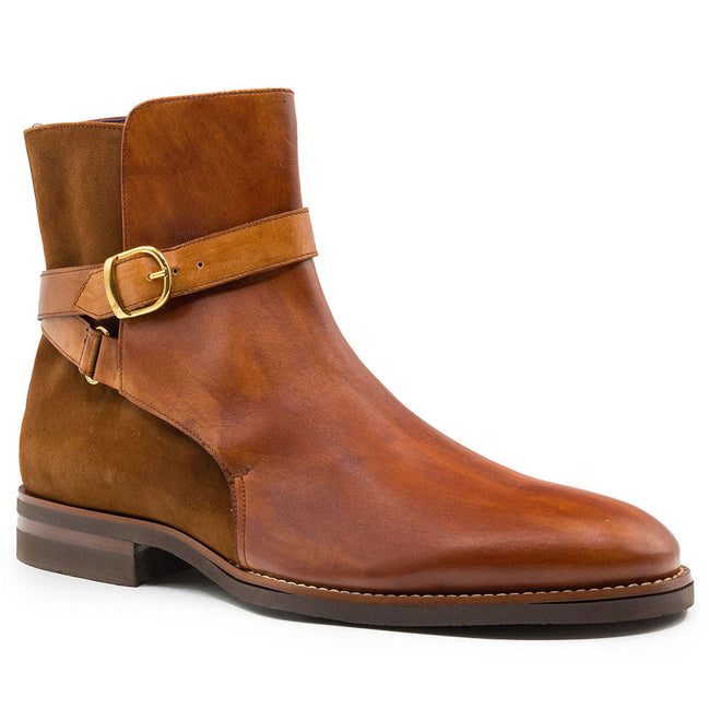 Jodphur Italian Calfskin Boot, Cognac