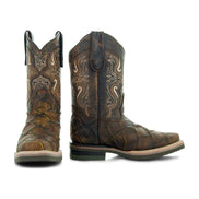 Soto Boots Kids Pirarucu Print Cowboy Boots