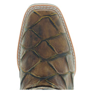 Soto Boots Kids Pirarucu Print Cowboy Boots