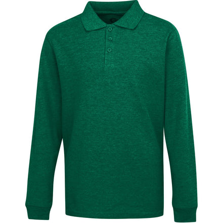 Boy's Long Sleeve Pique Polo Shirt