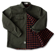 Lined Yukon Flannel Shirt Jacket, Olive