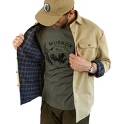 Lined Yukon Flannel Shirt Jacket, Tan