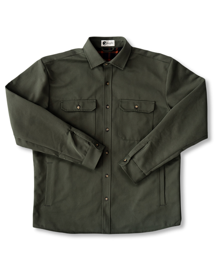Lined Yukon Flannel Shirt Jacket, Olive