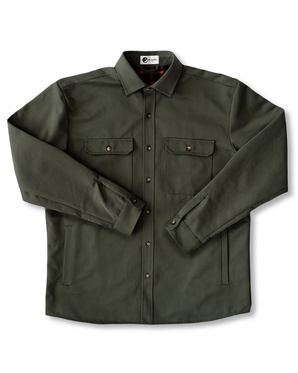 Lined Yukon Flannel Shirt Jacket, Olive