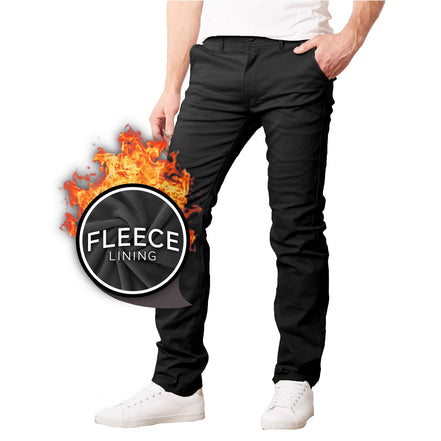 Men’s Heavyweight Fleece-Lined Stretch Chino Work Pants