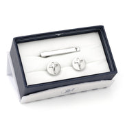 Cross Stainless Steel Cufflinks and Tie Clip Gift Set