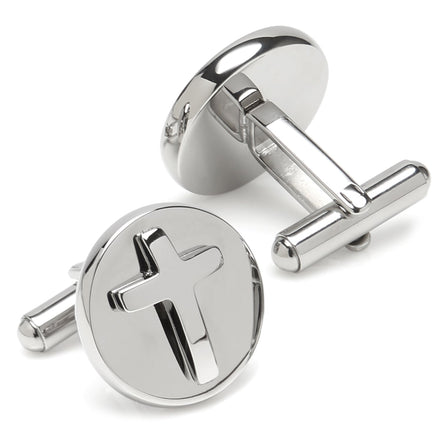 Cross Stainless Steel Cufflinks and Tie Clip Gift Set