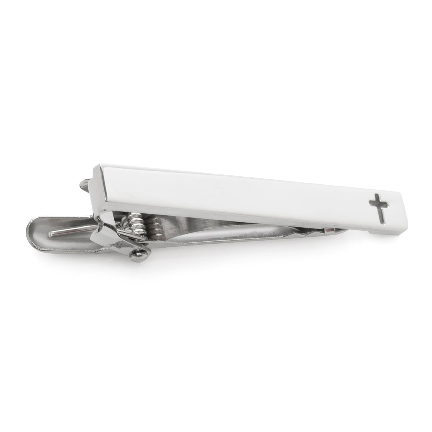 Cross Stainless Steel Cufflinks and Tie Clip Gift Set