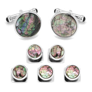 Mosaic Smoke Mother of Pearl 5-Stud Set