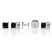 Onyx Cushion Stainless Steel 5-Stud Set